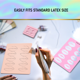 Lip Blush Tattoo Practice Stencil with Inkless Practice Skin - 10 lip shapes