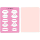 Lip Blush Tattoo Practice Stencil with Inkless Practice Skin - 10 lip shapes