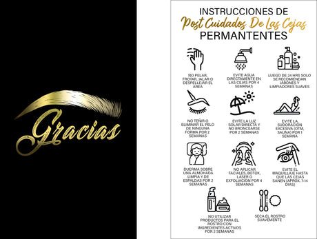 PMU Aftercare Instruction Cards - Size 3.5x2