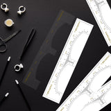 Brawna - Eyebrow Ruler Stencil - 120 Pcs Clear Adhesive Eyebrow Shaping