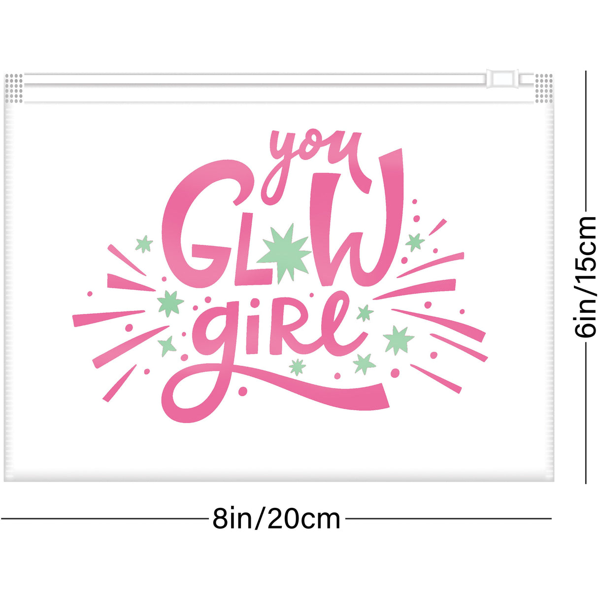 60 Pck Reusable Makeup Bags with Ziplock - Size 6x8 In